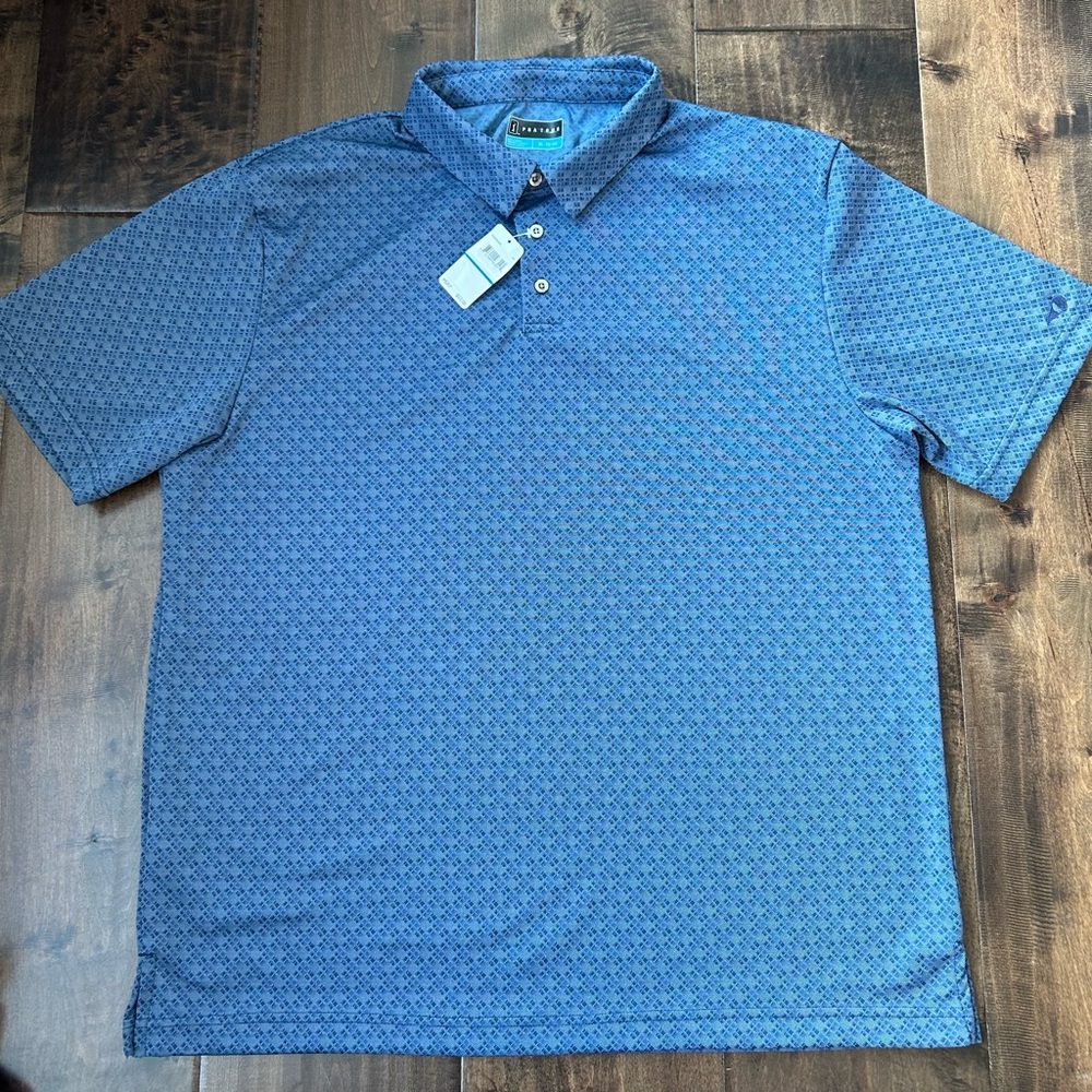New mens PGA Tour blue polo shirt size XL